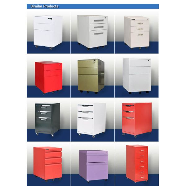 KD Structure Office File Storage Cabinet Black 2 Drawer Mobile Pedestal