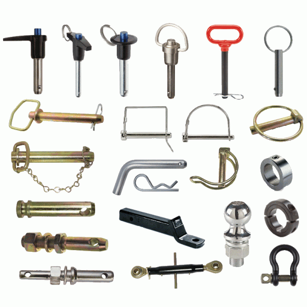 Heavy Duty Hitch Pins With Big Red Handle Fits Universal Tractor