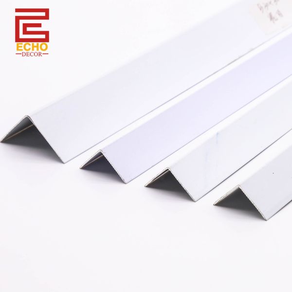 90 Degree Double Sided Exterior Angle Aluminum Tile Trim White