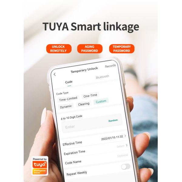 Multi Functional Fingerprint Door Locks Tuya Smart Door Lock Phone WiFi Remote Control