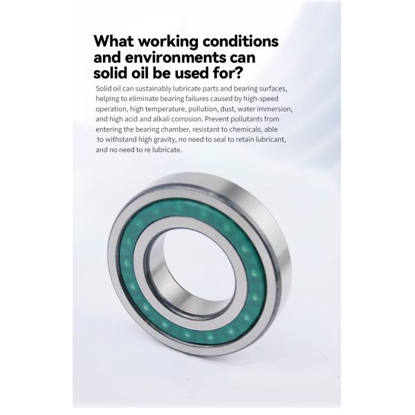 Solid Oil Self-Aligning Ball Bearings with High Load Capacity Easy to Install and Maintenance-Free