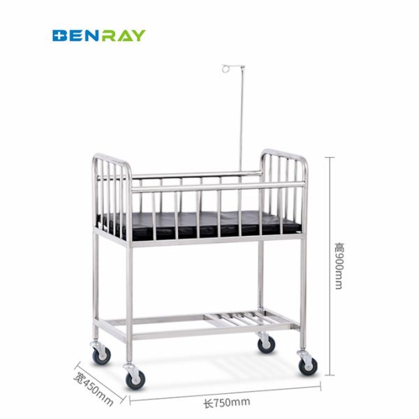 Manual Children Hospital Bed Medical Home Use Children Kids Baby Basin Cart