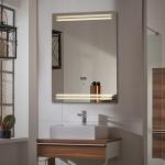 Intelligent Bath Make Up Led Behind Mirror With Bluetooth Demister Clock
