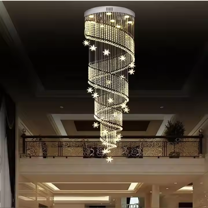 Modern Luxury Crystal Chandelier LED Ceiling Light for Living Room