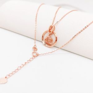 Cheap Sophisticated 18kt Yellow Gold Mini Pendant Necklace wholesale