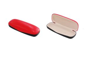 Cheap Red / Black Hard Glasses Case For Men Womens PU Leather Fashinable Design wholesale