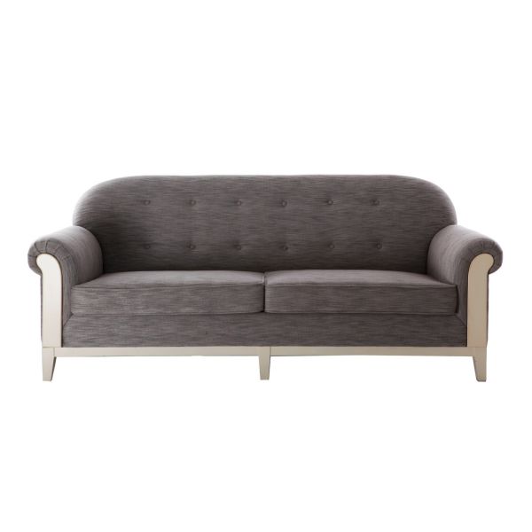 Hotel Sofas Leather upholstered in fashion design with Ash wood legs for Reception furniture made by China sofa factory