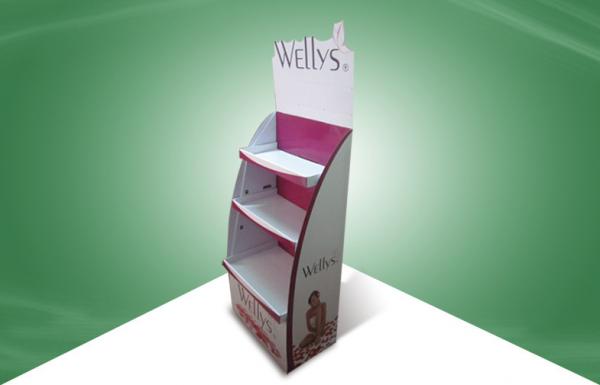 Quality Adjustable 3 - Shelf POS Cardboard Displays for Beauty Care Products for sale