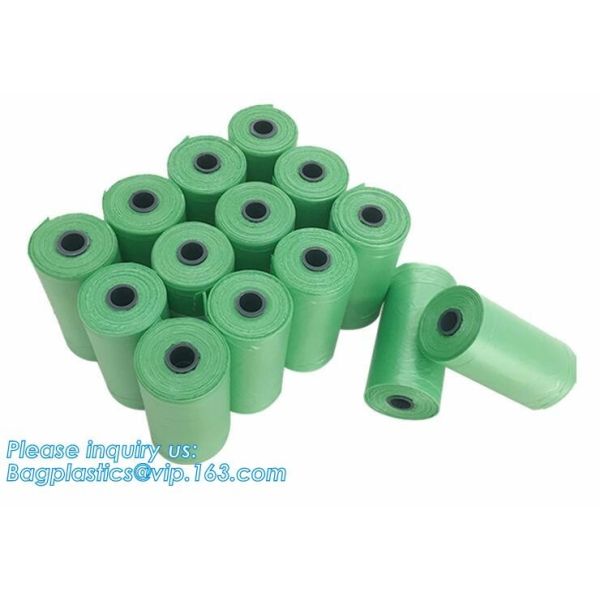 Nappy Baby Disposable Diaper Sacks, Degradable scented disposable baby diaper sack, green tie handle baby diaper sack