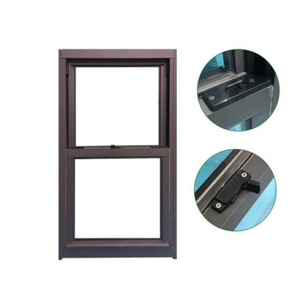 Double Insulated Aluminum Skate Double Hung Windows High Security Hardware Included