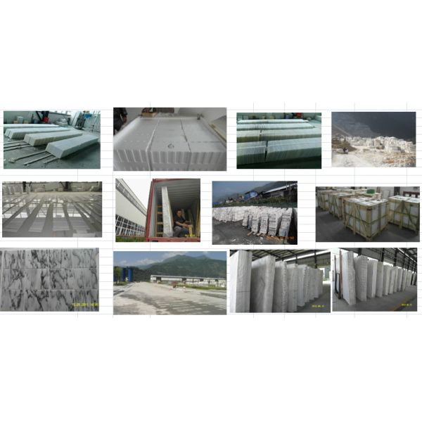 Chinese Cararra Marble Starry White Star White Silk Georgette white stone marble flooring walling tiles slabs