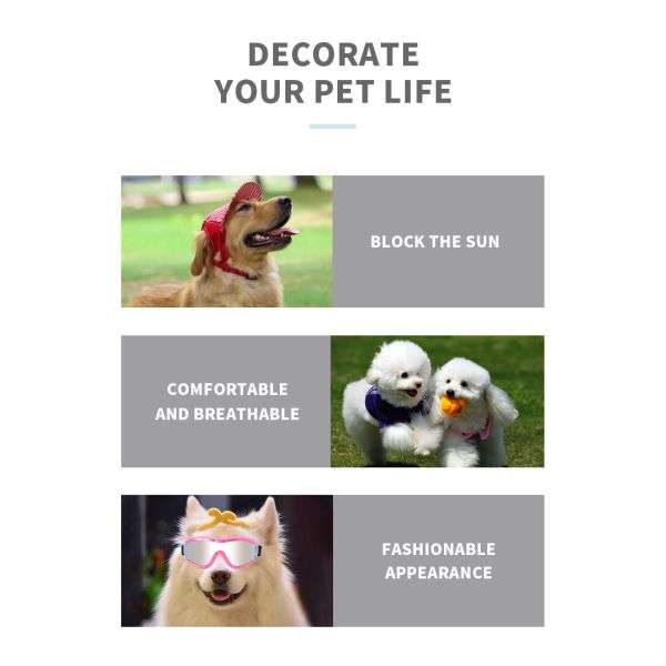 Dog Sunglasses Pet Glasses Eye Wear for Snow Beach Motorcycle Dog Goggles Breed