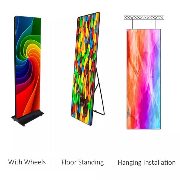 GOB Poster LED Display Mirror Screen P1.86mm Semi led display