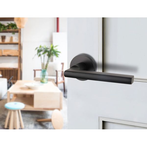 stainless steel door handle black finish