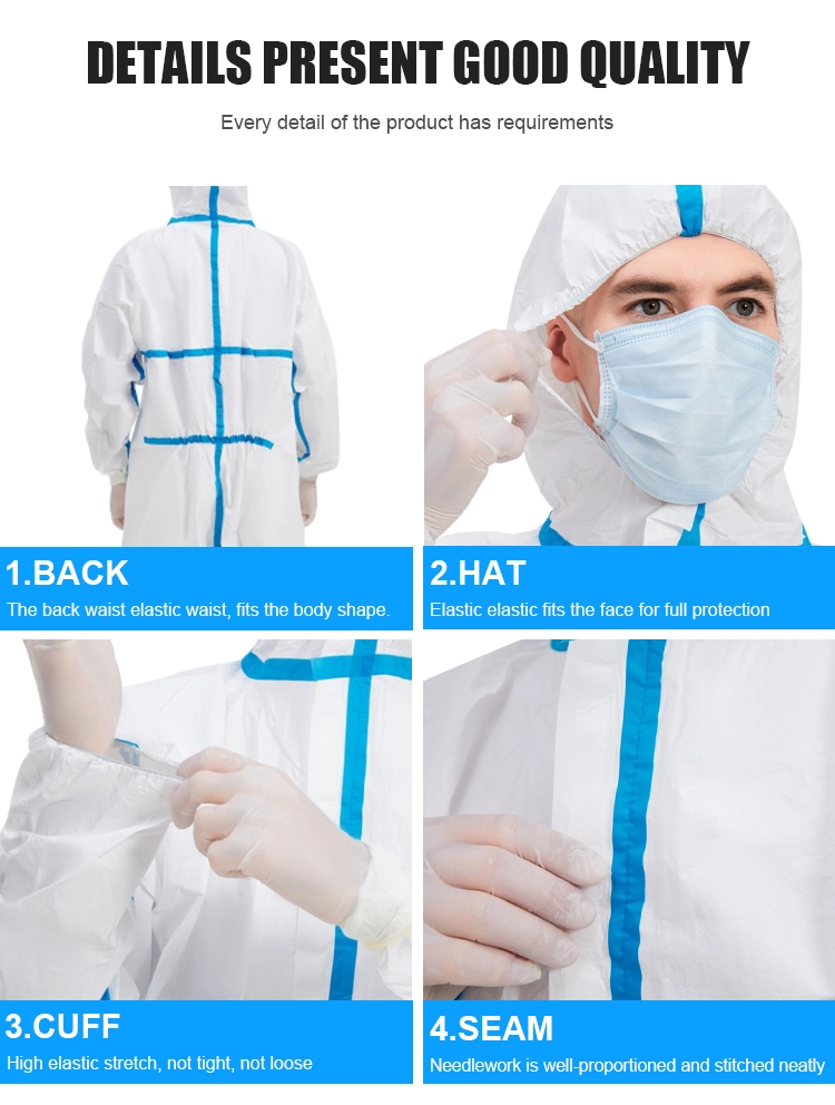 FDA Medical Disposable Clothing , OEM Disposable Microporous Coveralls