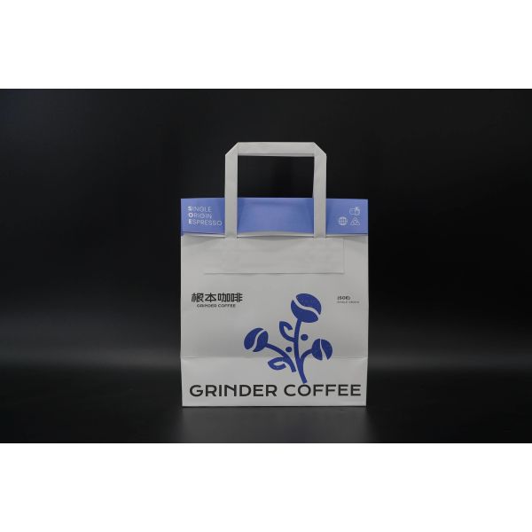 Customized Printing Paper Bags Folding Mouth Personalised Paper Bags With Handles