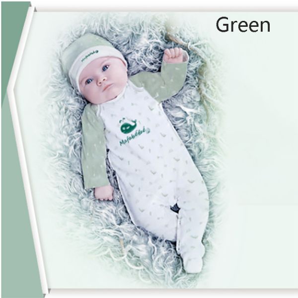 Fashion 8pcs New Born Clothing Sets Cotton Infant Boy Baby Footed Pajamas Romper Gift baby christmas clothes