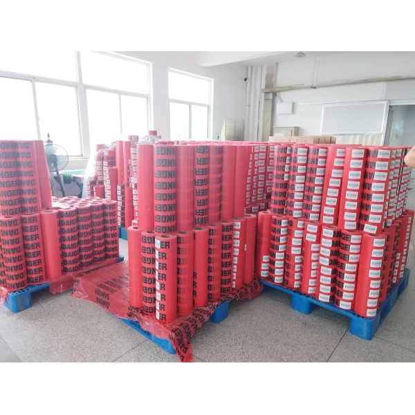 Red Danger Tape Material Polyethylene Plastic Barrier Tape