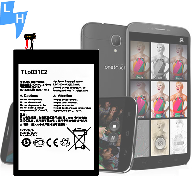 3100mAh TLp031C2 For Alcatel One Touch OT-8030/B Lithium Polymer Mobile Phone Battery