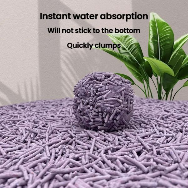 OEM Natural Lavender Cat Litter Fast Clumping Strong Deodorizing For Cats