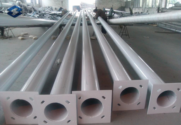 One Arm Conical Hot Dip Galvanized Street LED Light Steel Pole