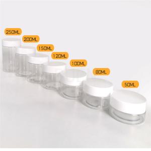 Cheap 68 Teeth Empty Plastic Cosmetic Jars Wild Mouth With White Plastic Cap wholesale