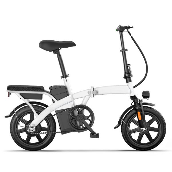 Womens Folding Electric Bike 14 Inch 350w 500w High Carbon Steel Frame CYSUM S8