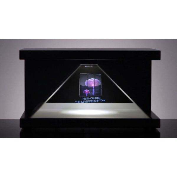 Three Sides 3D Hologram Pyramid Holographic Display Box AC110-240V