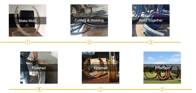 Outdoor campus abstract sculpture modern garden decoration sculpture stainless steel metal White and Yellow