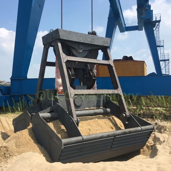 Radio 50 Cbm Wireless Remote Control Grab Hydraulic Clamshell Bucket