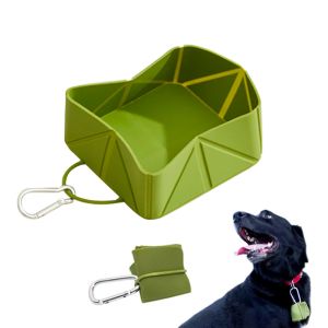 Cheap Pet Silicone Folding Bowl Rectangular Travel Food Bowl Foldable Bowl wholesale