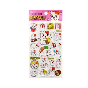 Kraft Paper Bottom Vinyl Cartoon Stickers