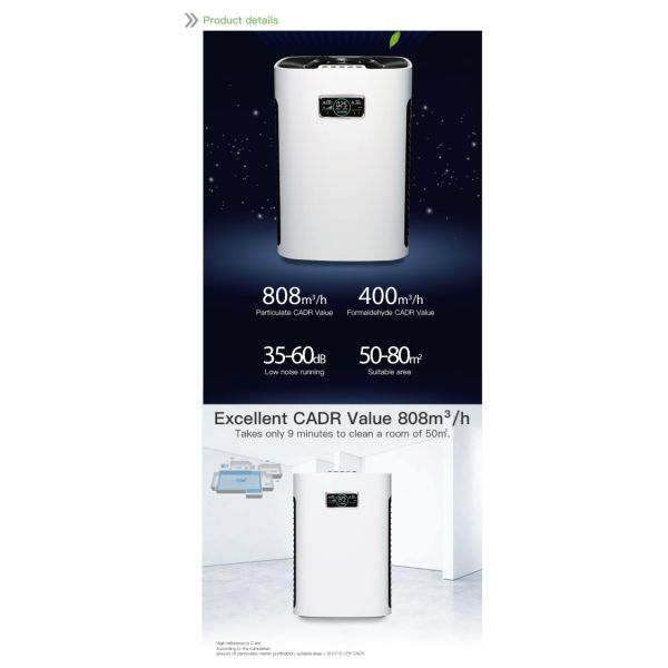 800m3/h Medic Therapeutics Air Purifier WIFI Double Sided