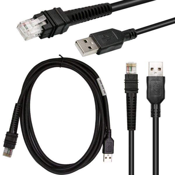 Shielded USB Coiled Cable Shielded For Zebra Barcode Scanner