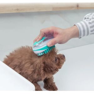 Cheap Plastic Soft Pet Wash Brush Silicone Dog Shower Brush wholesale