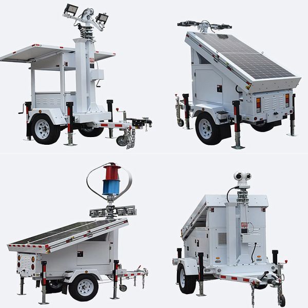 1305W Solar Powered Portable Light Towers LED Mobile Light Tower For Construction Sites