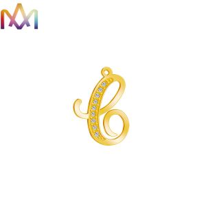 Diamond Studded Gothic 26 PCS Alphabet Letter Pendant