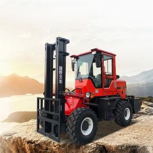 China Articulated Fork Truck Manufacturer , Industrial Forklift Construction Equipment on sale