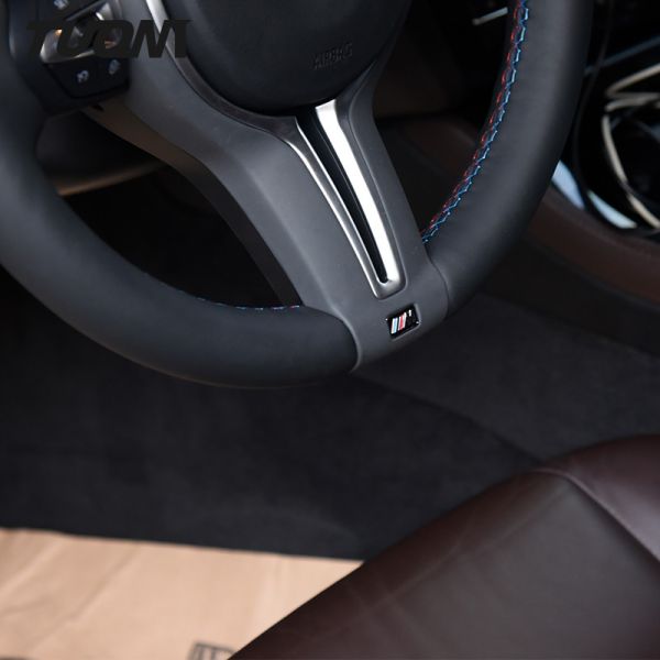 Custom Full Smooth Leather Bmw Car Steering Wheel 350mm Upgrade New