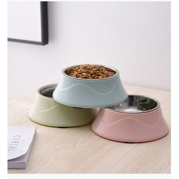 Stainless Steel Dogs Bowl Cat Food Bowl Custom Colorful Capacity 400ML Custom Design