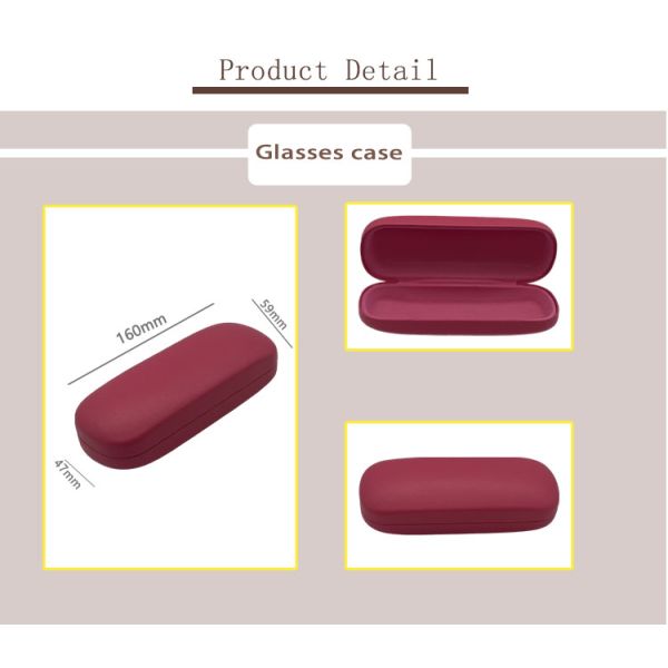 Eco Friendly Clamshell Metal Glasses Case , Custom Logo Glasses Case