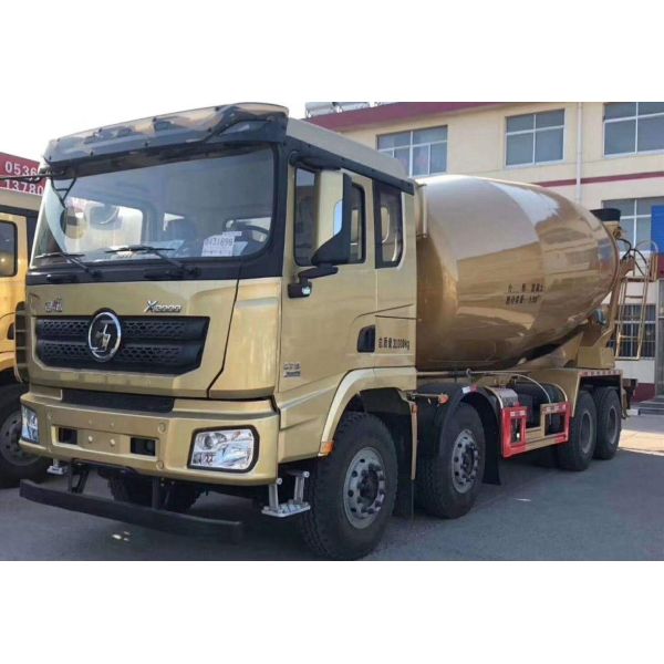 380HP Concrete Mixer Truck SHACMAN X3000 8x4 Concrete Mixer Vehicle Gold