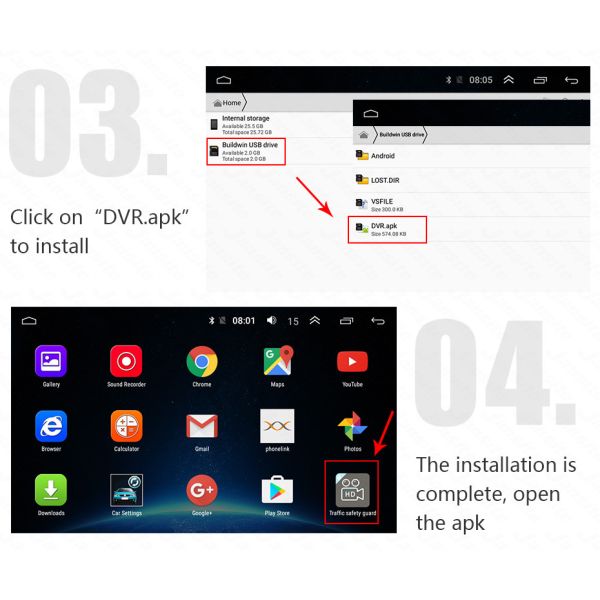 Car USB DVR Motion Activated Dashcam Full HD Wifi Adas Camera For Android System