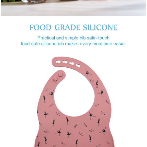 Convenient Medical Grade Food Silicone SGS Milk Feeding Bibs