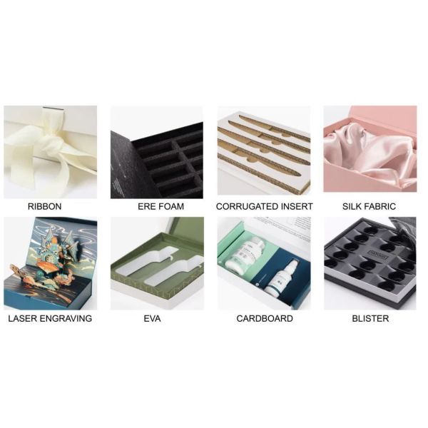 Two Sided Magnetic Gift Box Hot Stamping Custom Jewelry Perfume Flip Top Gift Box