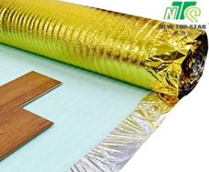 Cheap Gold Vapor Hardwood Flooring Underlayment , Polyethylene Foam Solid Wood Floor Underlay wholesale