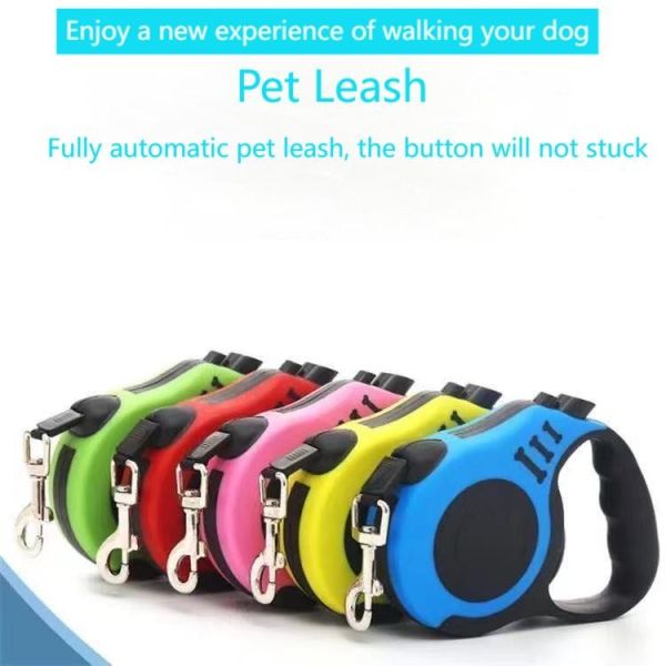 Nylon Retractable Dog Leash 3M Length Automatic Pet Leash Pet Accessories