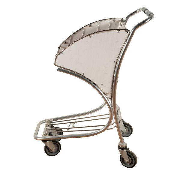 Aluminum Chrome Plated Airport Luggage Trolley Small Luggage Cart Lightweight