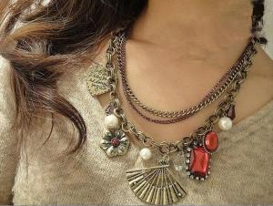 Cheap Fashion Jewelry pendant necklace vintage metal ornaments wholesale