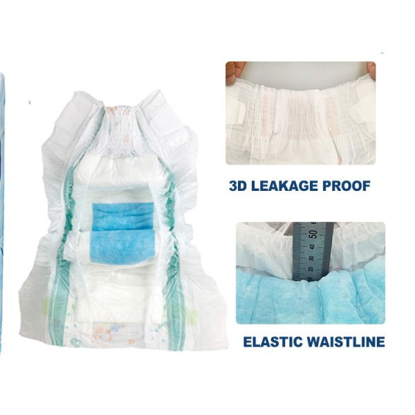 Non Woven Fabric Disposable Baby Diaper 18lbs Fluff Pulp Environmental Protection